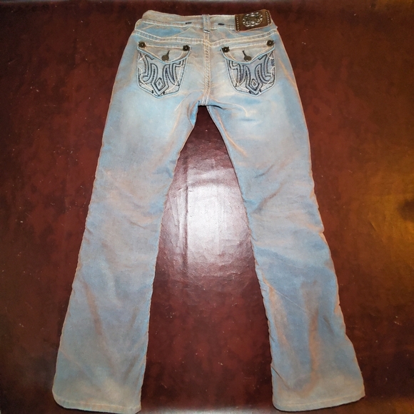 MEK handcrafted premium corduroy, blue/copper shimmer, contrast stitching. - Picture 2 of 7